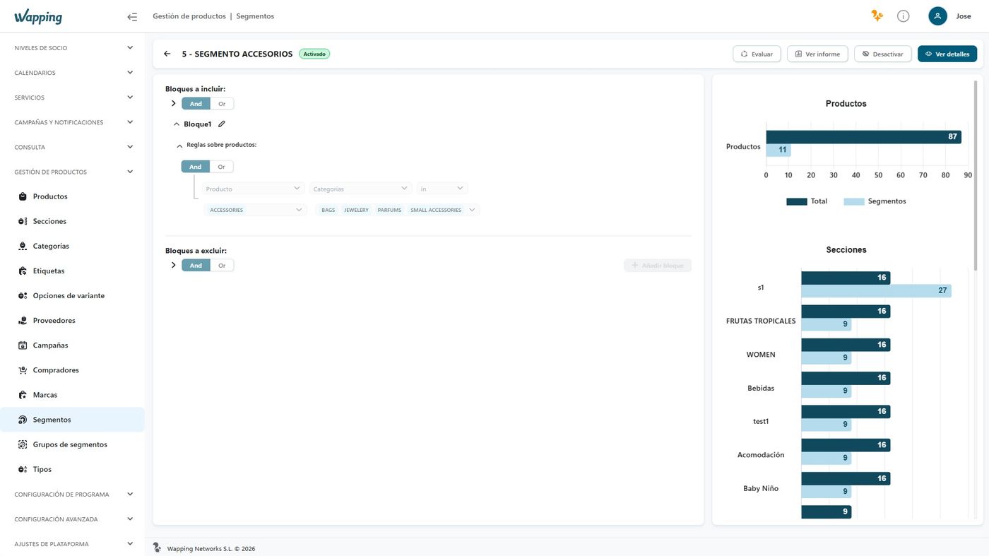 Wapping Manager: product segment