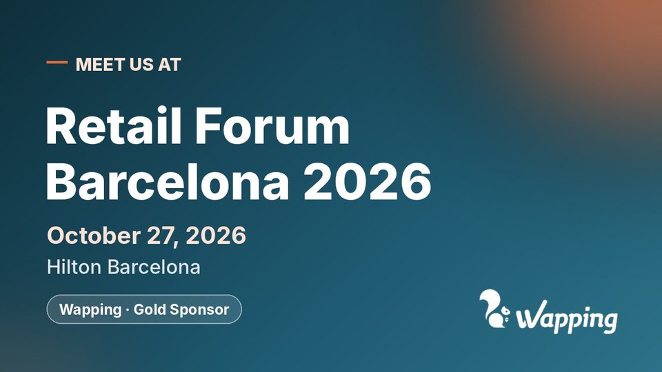 Retail Forum Barcelona 2026 | Wapping Wapping "Meet us at" poster for Retail Forum Barcelona 2026, October 27 at the Hilton Barcelona